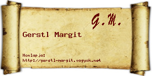 Gerstl Margit névjegykártya